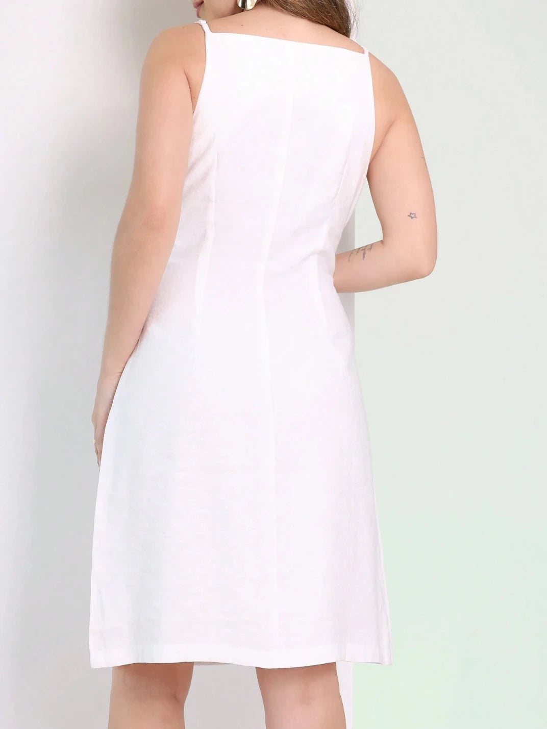 Vestido Curto Alcinha Acinturado Branco EstiloE, Vestido Curto, Vestido Casual, Vestido de Festa, Vestido de Alcinha, Vestido Ajustado, Vestido Branco, Vestido Curto Branco