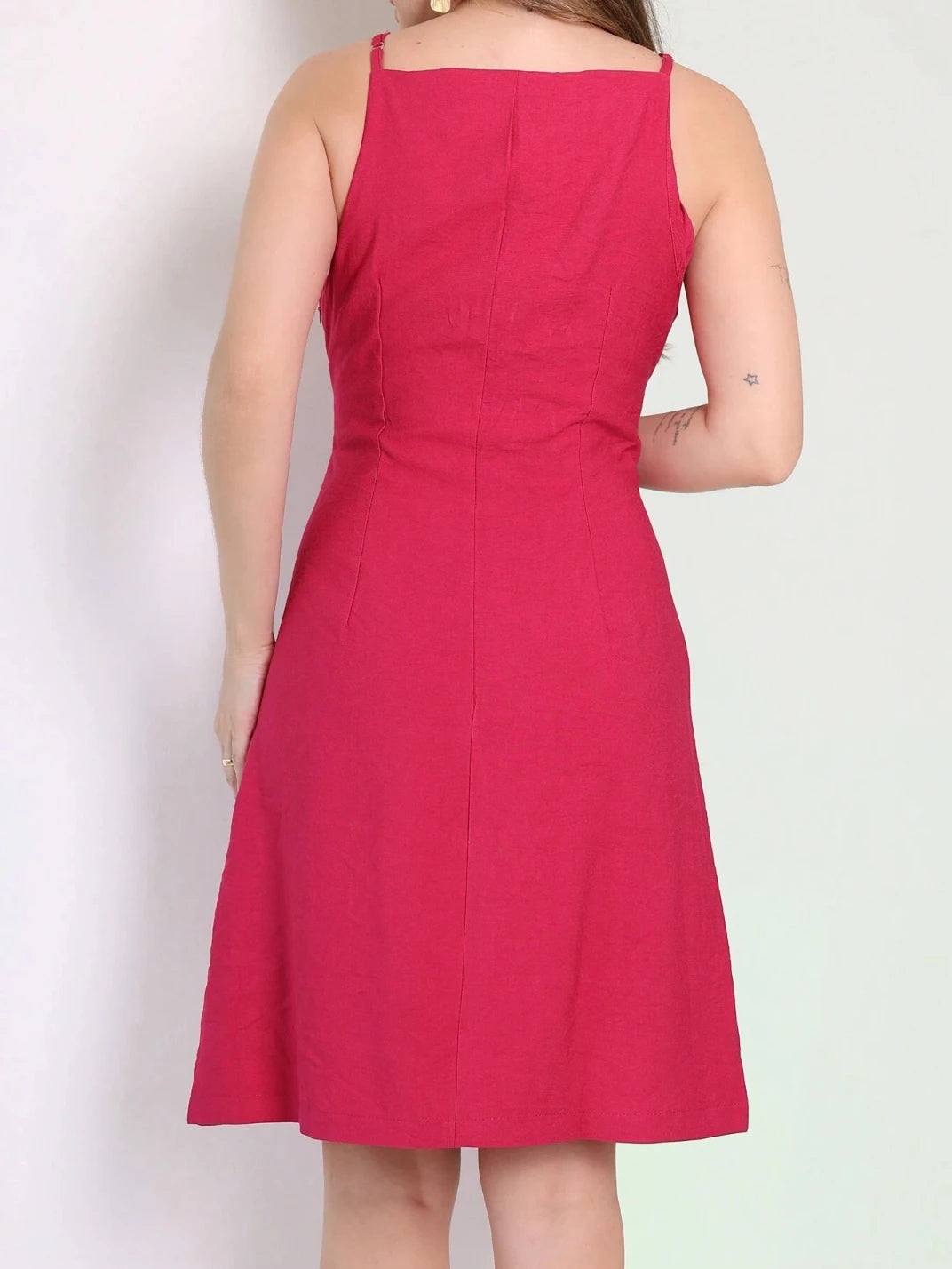 Vestido Curto Alcinha Acinturado Pínk EstiloE, Vestido Curto, Vestido Casual, Vestido de Festa, Vestido de Alcinha, Vestido Ajustado, Vestido Pink, Vestido Curto Pink