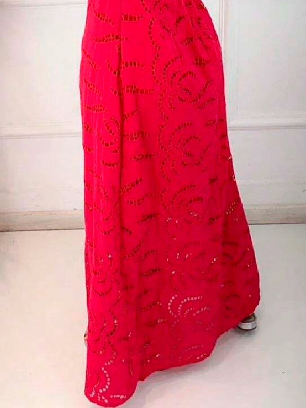 Vestido Longo Laise Ombro a Ombro Vermelho - EstiloE, Vestido Ombro a Ombro, Vestido Longo, Vestido Laise, Vestido Feminino, Vestido Casual, Vestido Boho