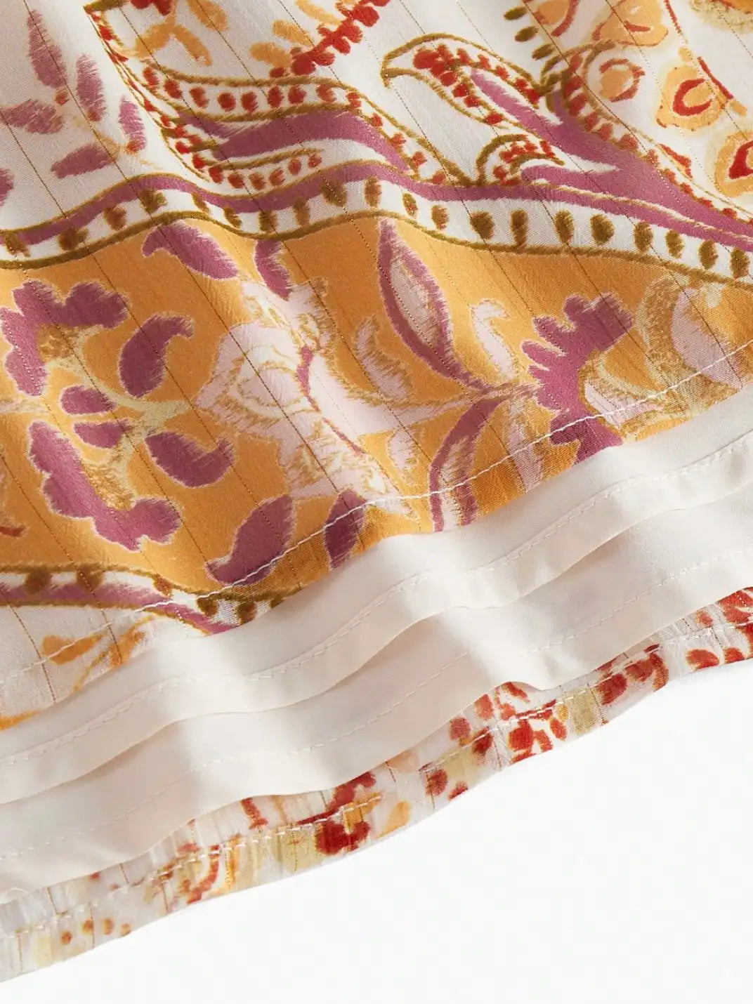 Vestido Maxi Manga Longa Paisley - EstiloE, Vestido Manga Longa, Vestido Longo, Vestido Manga Longa com Renda, Vestido Boho, Vestido Casual, Vestido Chiffon, Vestido Estampa Paislay, Vestido Boho Chic, Vestido Maxi