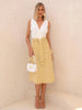 Saia Midi Linho Evasê Bolsos e Cinto Creme EstiloE, Saia Midi, Saia Linho, Saia Feminina, Saia Casual, Saia Soltinha, Saia com Bolso, Saia Evasê, Saia Midi Linho Creme