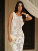 Vestido Saída de Praia Longo Ibisco Branco EstiloE, Vestido Feminino, Vestido Saída de Praia, Vestido Croche, Vestido Tricô, Vestido Longo Crocê, Saída de Praia Croche Branco